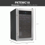 Pyle - UPKTEWC18 , Kitchen & Cooking , Fridges & Coolers , Electric Wine Cooler - Wine Chilling Refrigerator Cellar (18-Bottle)