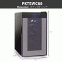 Pyle - AZPKTEWC80 , Kitchen & Cooking , Fridges & Coolers , Electric Wine Cooler - Wine Chilling Refrigerator Cellar (8-Bottle)