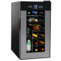 Pyle - pktewcds1802 , Kitchen & Cooking , Fridges & Coolers , NutriChef 18 Bottle Dual Zone Thermoelectric Wine Cooler - Red and White Wine Chiller -  Countertop Wine Cellar - Freestanding Refrigerator with LCD Display Digital Touch Controls