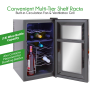 Pyle - pktewcds1805 ,  , Wine Refrigerator Chiller - Digital Wine Cellar Fridge, Stainless Steel (18-Bottle)