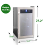 Pyle - pktewcds1805 ,  , Wine Refrigerator Chiller - Digital Wine Cellar Fridge, Stainless Steel (18-Bottle)