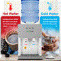 Pyle - PKTWC36SL , Kitchen & Cooking , Water & Tea Kettles , Top Loading Water Cooler Dispenser - Hot & Cold Water Cooler Dispenser System, Thermoelectric Cooling