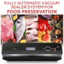 Pyle - PKVS40BK , Kitchen & Cooking , Vacuum Sealers , Automatic Food Vacuum Sealer - Electric Air Sealing Preserver System with Soft Touch Digital Button Controls