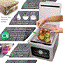 Pyle - PKVS70STS.8 , Kitchen & Cooking , Vacuum Sealers , Chamber Food Vacuum Sealer System - Commercial Electric Air Seal Preserver with Air Vac Bags (Stainless Steel)