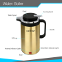 Pyle - UPKWK23GD , Kitchen & Cooking , Water & Tea Kettles , Electric Water Kettle - Cordless Water Boiler, Stainless Steel (Gold)