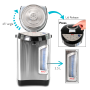 Pyle - PKWK53.5 , Kitchen & Cooking , Water & Tea Kettles , Electric Water Boiler & Warmer - Digital Hot Pot Water Kettle with Adjustable Temp Control, 3.69 Quart