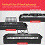 Pyle - PKWPBR3 , Musical Instruments , Instrument Accessories , Carrying Case Bag for Piano Keyboards - Protects and Covers Portable Digital Keyboard (61 key) , Used for Models: PKBRD6139BT, PKBRD6151PB, and PKBRD6175P