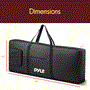 Pyle - PKWPBR3 , Musical Instruments , Instrument Accessories , Carrying Case Bag for Piano Keyboards - Protects and Covers Portable Digital Keyboard (61 key) , Used for Models: PKBRD6139BT, PKBRD6151PB, and PKBRD6175P