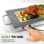 Pyle - PKWTR30 , Kitchen & Cooking , Food Warmers & Serving , Electric Warming Tray / Food Warmer with Non-Stick Heat-Resistant Glass Plate (16.5