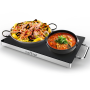 Pyle - PKWTR30 , Kitchen & Cooking , Food Warmers & Serving , Electric Warming Tray / Food Warmer with Non-Stick Heat-Resistant Glass Plate (16.5
