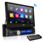 Pyle - PLBT73G , On the Road , Headunits - Stereo Receivers , 7-inch Bluetooth and GPS Navigation Headunit Receiver, Built-in Mic for Hands-Free Call Answering, Touch Screen, Multimedia Disc Player, USB/SD Card Readers, AM/FM Radio, AUX Input, Single DIN