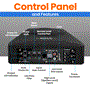 Pyle - PLBX8A , On the Road , Vehicle Subwoofers , 8” 600 Watts Low-Profile Active Amplified Car Audio Subwoofer System, Suitable for Under-seat Installations