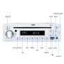 Pyle - PLCD35MR , Marine and Waterproof , Headunits - Stereo Receivers , AM/FM-MPX IN-Dash Marine MP3 Player/USB Function