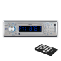 Pyle - PLCD5MRBTS , Marine and Waterproof , Headunits - Stereo Receivers , Bluetooth Stereo Radio Headunit Receiver, Wireless Streaming & Call Answering, Aux (3.5mm) MP3 Input, CD Player, USB Flash & SD Card Readers, Remote Control, Detachable Face, Single DIN (Silver)