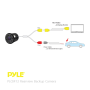 Pyle - PLCM12 , On the Road , Rearview Backup Cameras - Dash Cams , Mini Rearview Backup Parking Assist Camera, Waterproof, Night Vision LEDs, Distance Scale Line Display, Flush Mount