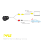 Pyle - UPLCM12 , On the Road , Rearview Backup Cameras - Dash Cams , Mini Rearview Backup Parking Assist Camera, Waterproof, Night Vision LEDs, Distance Scale Line Display, Flush Mount