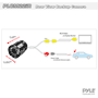 Pyle - PLCM22IR , On the Road , Rearview Backup Cameras - Dash Cams , Flush Mount Rear View Backup Parking Reverse Assist Camera, Night Vision LEDs, Built-in Distance Scale Lines, Waterproof