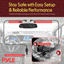 Pyle - PLCMDVR49 , On the Road , Rearview Backup Cameras - Dash Cams , HD 720p DVR Rearview Mirror Dash Cam Kit - Dual Camera Vehicle Video Recording System with Waterproof Backup Cam, 4.3’’ -inch Display