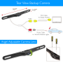 Pyle - PLCMDVR77 , On the Road , Rearview Backup Cameras - Dash Cams , HD Video Recording System with Rearview Mirror Monitor, 7.4’’ -inch LCD Display, Compact Dash Cam, Rear-View Backup Camera