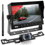 Pyle - PLCMRV77WP.5 , Home and Office , Cameras - Videocameras , Gadgets and Handheld , Cameras - Videocameras , Single CH 7” 1080P HD Digital Wireless Monitor and Wireless License Camera System - Waterproof Night Vision Cam, Backup/Reverse Visual Assistance Kit (12/24V for Bus, Truck, Trailer, Van, RV, Camper)