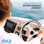 Pyle - PLDMR27NBK , On the Road , Headunits - Stereo Receivers , Marine Stereo Receiver Power Amplifier - AM/FM/MP3/USB/BT/AUX Marine Stereo Receiver, Double DIN, 30 Preset Memory Stations, LCD Display with Remote Control