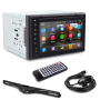 Pyle - UPLDNAND623 , On the Road , Headunits - Stereo Receivers , Premium 6In Double-DIN Android Car Stereo Receiver With Bluetooth and GPS Navigation - HD DVR Dash Cam and Rearview Backup Camera - Touchscreen Display With Wi-Fi Web Browsing And App Download