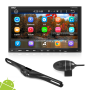 Pyle - PLDNANDVR695.5 , On the Road , Headunits - Stereo Receivers , Android Stereo Receiver & DVR Car Camera System with Touchscreen Display, Wi-Fi, App Download, Bluetooth, HD 1080p Support (Double DIN)