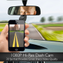 Pyle - pldvrwfi65 , On the Road , Rearview Backup Cameras - Dash Cams , Compact WiFi Dash Cam - 1080p HD Windshield Video Recording Camera with Smartphone App Control