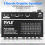 Pyle - PLE550BS , Sound and Recording , Equalizer - Crossover  , 5 Bands Graphic Equalizer with SUB Volume Adjustable for Subwoofer Channel