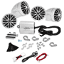 Pyle - PLMCA70 , On the Road , Motorcycle and Off-Road Speakers , (4) Speakers - 800 Watt Weatherproof Speaker Kit for Motorcycle, ATV, Snowmobile - Includes Amplifier, Handle-Bar Mounts & iPod/MP3 Input