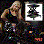 Pyle - plmotjc11 , Musical Instruments , Mounts - Stands - Holders , Sound and Recording , Mounts - Stands - Holders , Motorcyle Lift Jack & Dolly - Motorcycle Scissor Lift Hoist Stand with Rolling Caster Wheels