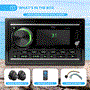 Pyle - PLMR2DNBK , On the Road , Headunits - Stereo Receivers , Marine Stereo Receiver Power Amplifier & Speaker Kit - AM/FM/MP3/BT/USB/AUX, Marine Stereo Receiver, Double DIN, 30 Preset Memory Stations, LCD Display with Remote Control & 1 Pair of PLMR60B