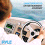 Pyle - PLMR3DNWT , On the Road , Headunits - Stereo Receivers , Marine Stereo Receiver Power Amplifier & Speaker Kit - AM/FM/MP3/BT/USB/AUX, Marine Stereo Receiver, Double DIN, 30 Preset Memory Stations, LCD Display with Remote Control & 1 Pair of PLMR60W