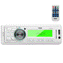 Pyle - UPLMR89WW , Marine and Waterproof , Headunits - Stereo Receivers , Stereo Radio Headunit Receiver, Aux (3.5mm) MP3 Input, USB Flash & SD Card Readers, Remote Control, Single DIN (White)