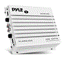 Pyle - PLMRA402 , On the Road , Vehicle Amplifiers , Elite Series Waterproof Amplifier - 400 Watt 4-Channel Amp System, Dual MOSFET Power Supply