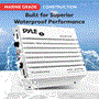 Pyle - PLMRA402 , On the Road , Vehicle Amplifiers , Elite Series Waterproof Amplifier - 400 Watt 4-Channel Amp System, Dual MOSFET Power Supply