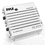 Pyle - PLMRA402 , On the Road , Vehicle Amplifiers , Elite Series Waterproof Amplifier - 400 Watt 4-Channel Amp System, Dual MOSFET Power Supply