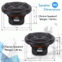 Pyle - plmrbt65b , On the Road , Vehicle Speakers , Dual 6.5’’ Water-Resistant Bluetooth Marine Speakers, 2-Way Coaxial Full Range Amplified Speaker System (600 Watt)