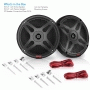 Pyle - plmrbt65b , On the Road , Vehicle Speakers , Dual 6.5’’ Water-Resistant Bluetooth Marine Speakers, 2-Way Coaxial Full Range Amplified Speaker System (600 Watt)