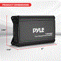 Pyle - PLMRC200X4 , On the Road , Vehicle Amplifiers , 4-Channel Waterproof Rated Marine Amplifier - Pre-Amp RCA Out to Any OEM/Factory-Made Mono-Block/Full-Range Amplifier (600 Watt MAX)