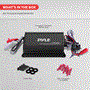 Pyle - PLMRC200X4 , On the Road , Vehicle Amplifiers , 4-Channel Waterproof Rated Marine Amplifier - Pre-Amp RCA Out to Any OEM/Factory-Made Mono-Block/Full-Range Amplifier (600 Watt MAX)
