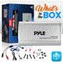 Pyle - PLMRC400X4 , Sound and Recording , Amplifiers - Receivers , 4-Channel Weather-Resistant Audio Amplifier System - Class D Compact Designed Suit for Car, ATV, UTV, 4X4, Jeep, Motorcycle and Marine, and any other Weather Resistant Application