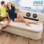 Pyle - PLMRF65MB , On the Road , Vehicle Speakers , Dual 6.5’’ Water-Resistant Bluetooth Marine Speakers, 2-Way Coaxial Full Range Amplified Speaker System with Wireless RF Streaming (600 Watt)