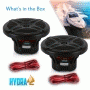 Pyle - PLMRF65SB , On the Road , Vehicle Speakers , Dual 6.5’’ Water-Resistant Marine Speakers with Wireless RF Streaming Support (Supplemental Speakers for Pyle Model: 
