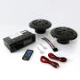 Pyle - PLMRKT46BK , Marine and Waterproof , Receiver & Speaker Kits , Bluetooth Marine Receiver Stereo & Speaker Kit, Hands-Free Calling, Wireless Streaming, MP3/USB/SD Readers, AM/FM Radio, (2) 5.25” Waterproof Speakers (Black)