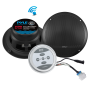 Pyle - UPLMRKT9 , Marine and Waterproof , Amplifier & Speaker Kits , Universal Mount Bluetooth Speaker & Amplifier System - Marine Grade Amp + Speaker Kit (6.5’’ Speakers, 240 Watt)