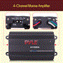Pyle - PLMRMB4CB , Marine and Waterproof , Vehicle Amplifiers , Bluetooth Marine Amplifier Kit, 4-Ch. Waterproof Audio Power Amp System
