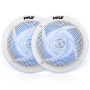 Pyle - UPLMRS43WL , On the Road , Vehicle Speakers , Waterproof Rated Marine Speakers, Low-Profile Slim Style Speaker Pair with Built-in LED Lights, 4.0