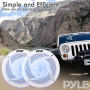 Pyle - UPLMRS43WL , On the Road , Vehicle Speakers , Waterproof Rated Marine Speakers, Low-Profile Slim Style Speaker Pair with Built-in LED Lights, 4.0