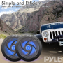 Pyle - plmrs53bl , On the Road , Vehicle Speakers , Waterproof Rated Marine Speakers, Low-Profile Slim Style Speaker Pair with Built-in LED Lights, 5.25